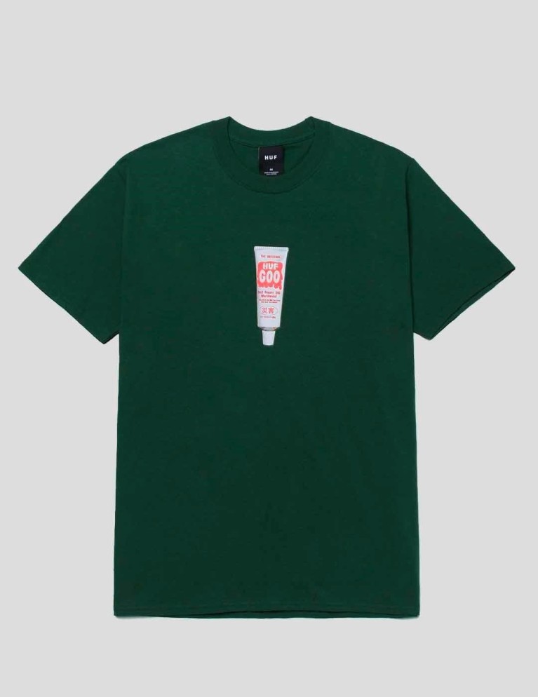 T-shirt HUF repair tee forest green